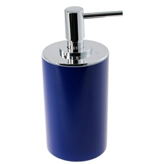 Blue Free Standing Round Soap Dispenser in Resin Gedy YU80-05
